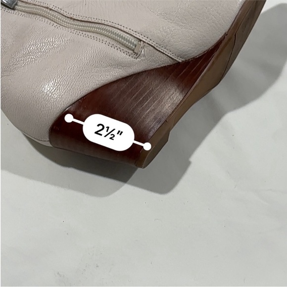 Franco Sarto Amsterdam Ankle Wedge Cream Leather Booties size 6.5 - Picture 8 of 10